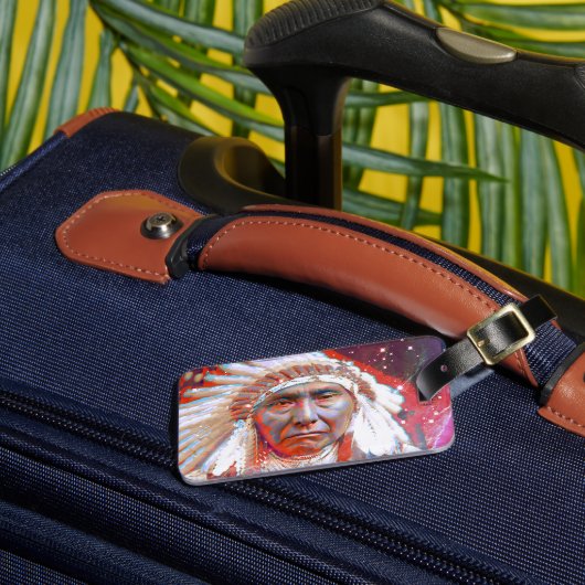 Crazy Horse Luggage Tag Gepäckanhänger (Vorderseite Insitu 3)