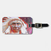 Crazy Horse Luggage Tag Gepäckanhänger (Vorderseite horizontal)