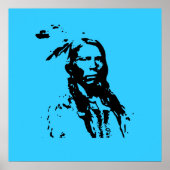 Crazy Horse Native American Leader 1,5 m Leinwand  Poster (Vorne)