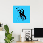 Crazy Horse Native American Leader 1,5 m Leinwand Poster (Heimbüro)