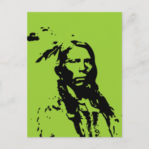 Crazy Horse Native American Postkarte