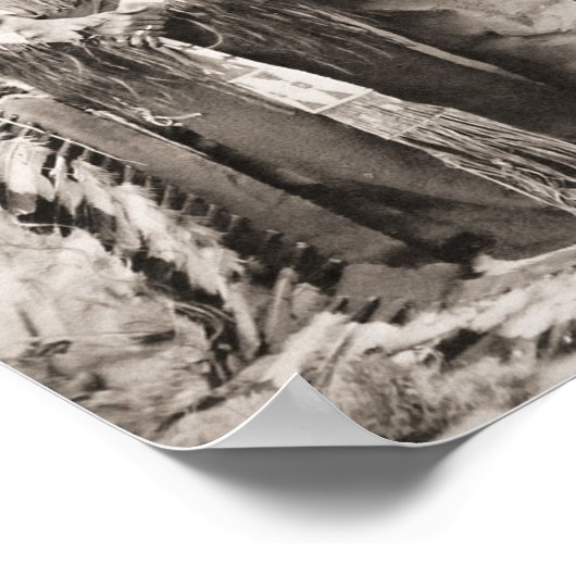 Crazy Horse Portrait Poster (Ecke)