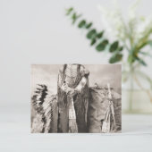 Crazy Horse Portrait Postkarte (Stehend Vorderseite)