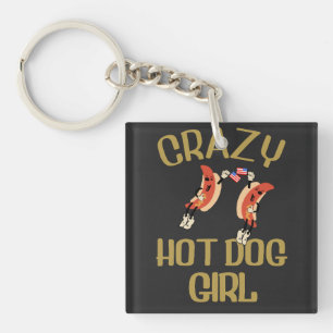 Crazy hot dog girl  schlüsselanhänger