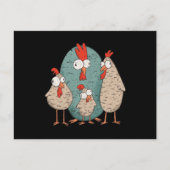 Crazy Huhn Postkarte (Vorderseite)