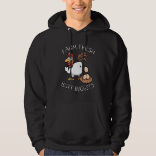 Crazy Hühner Bauer Farmen frischt Hintern Nuggets  Hoodie