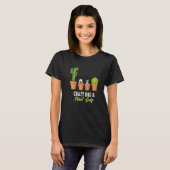 Crazy Hund und Pflanze Lady Cactus Pflanze Pot Gar T-Shirt (Vorne ganz)