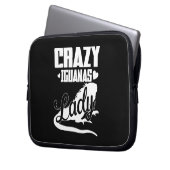 Crazy Iguana Lady Laptopschutzhülle (Vorderseite Links)