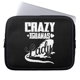 Crazy Iguana Lady Laptopschutzhülle