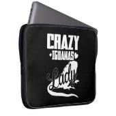 Crazy Iguana Lady Laptopschutzhülle (Vorne Rechts)