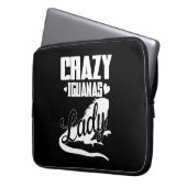 Crazy Iguana Lady Laptopschutzhülle (Vorderseite Links)