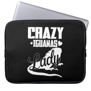 Crazy Iguana Lady Laptopschutzhülle