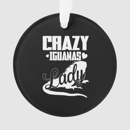 Crazy Iguana Lady Ornament (Vorderseite)
