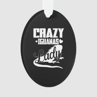 Crazy Iguana Lady Ornament