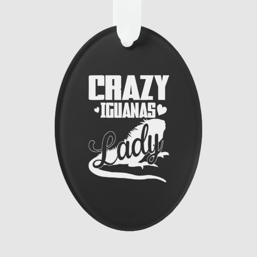 Crazy Iguana Lady Ornament (Vorderseite)