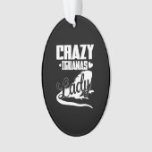 Crazy Iguana Lady Ornament (Vorderseite)