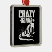 Crazy Iguana Lady Ornament Aus Metall (Rechts)