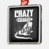 Crazy Iguana Lady Ornament Aus Metall (Links)