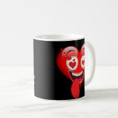 Crazy in der Liebe Emoticon Custom Kaffeetasse (VorderseiteRechts)