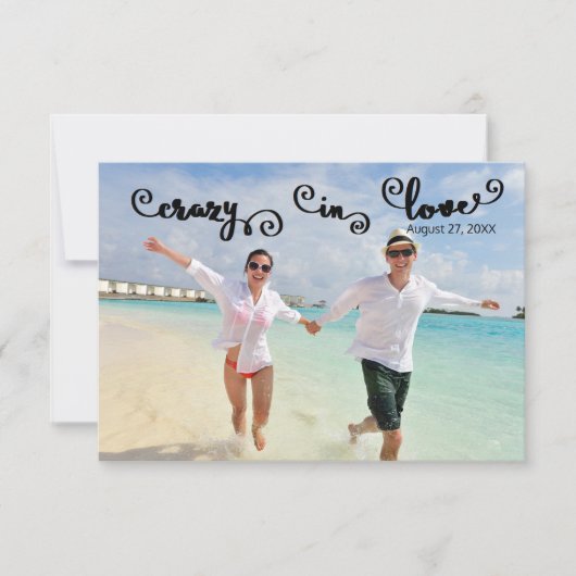 Crazy in der Liebe - Save the Date 3x5 (Vorderseite)