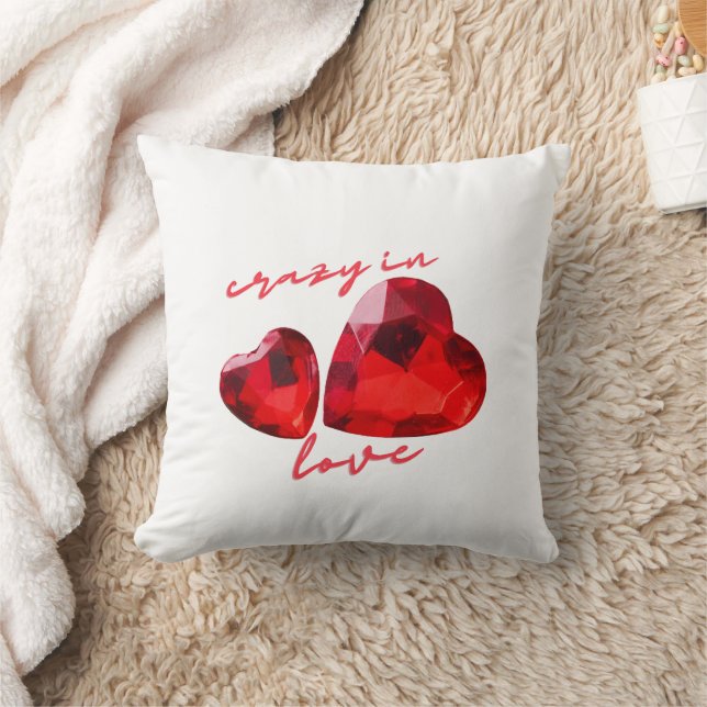 Crazy in der Liebe Valentine's Throw Kissen (Decke)