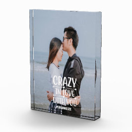 Crazy in Liebe mit Ihrem Foto Block