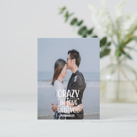 Crazy in Liebe mit Ihrer Postkarte (Stehend Vorderseite)