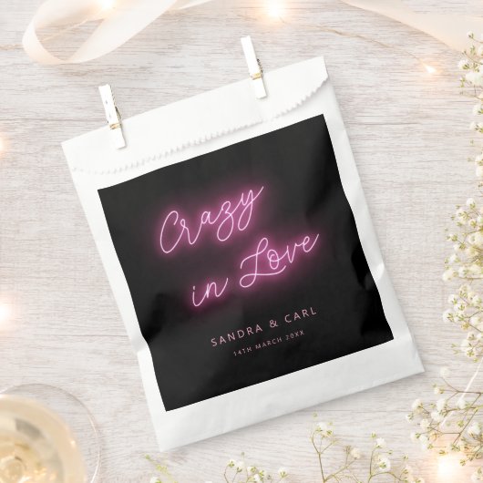 Crazy in Liebe Neon Glow Geschenktütchen (Ausgeschnitten)