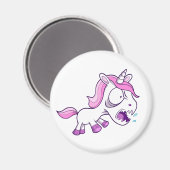 Crazy Insane Little Unicorn Magnet (Vorderseite/Rückseite)