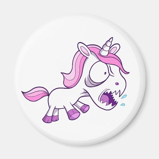 Crazy Insane Little Unicorn Magnet (Vorne)