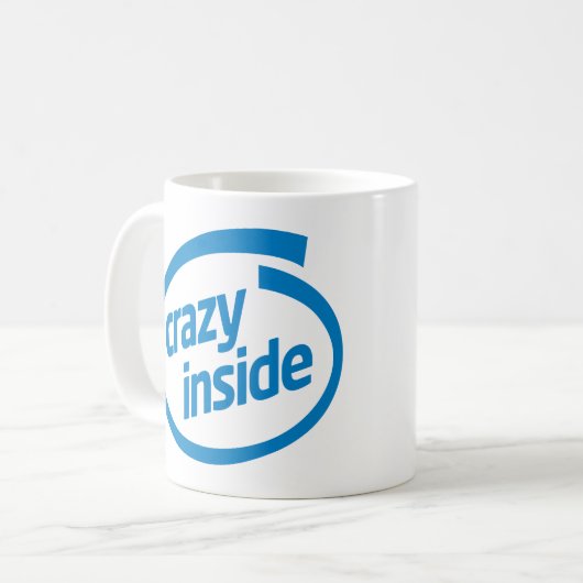 Crazy inside kaffeetasse (Vorderseite Links)