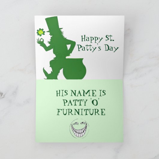 CRAZY IRISH COUSIN Witz Dankeskarte (Innenseite)