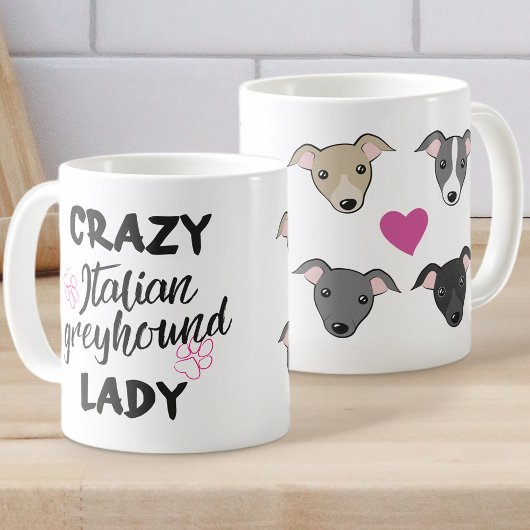 Crazy Italian Greyhound Lady Dog Liebhaber Funny T Kaffeetasse