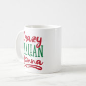 Crazy Italian Nonna Kaffeetasse (Vorderseite Links)