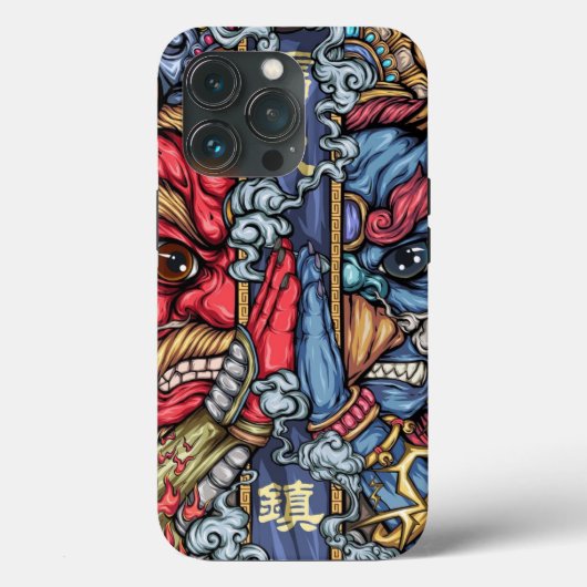 Crazy Japan Samurai Dragon Graffiti Case-Mate iPhone Hülle (Rückseite)
