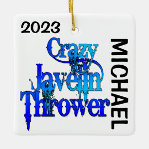 Crazy Javelin Thrower CUSTOM Keramikornament