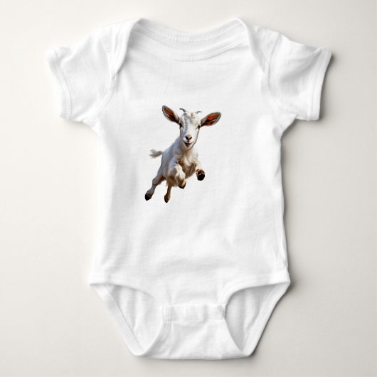 Crazy Jumping Baby Goat Kid Baby Strampler (Vorderseite)