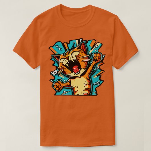 Crazy Katze 2 T-Shirt (Design vorne)