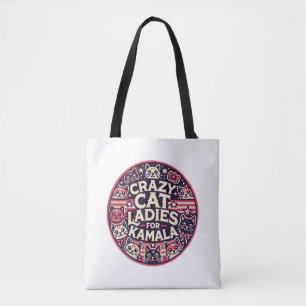Crazy Katze Ladys für Kamala! Tasche