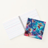Crazy Katzen im Weltraum Notebook! Notizblock (Innenseite)