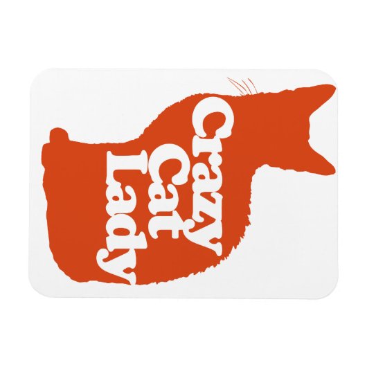 Crazy Katzenfrau Magnet (Horizontal)