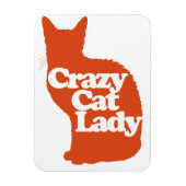 Crazy Katzenfrau Magnet (Vertikal)