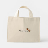 Crazy Katzenfrau Mini Stoffbeutel (Rückseite)