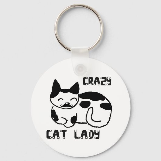 Crazy Katzenfrau Schlüsselanhänger (Vorderseite)