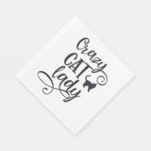 Crazy Katzenfrau Serviette (Ecke)