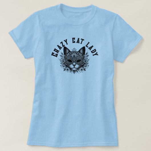 Crazy Katzenfrau T-Shirt (Design vorne)