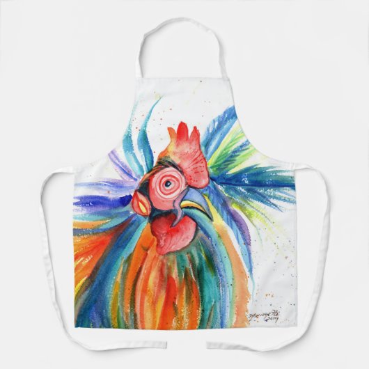 Crazy Kauai Rooster Küche Schürze (Vorderseite)