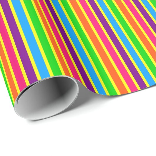 Crazy Kids Colors 09-Streifen Geschenkwrap Geschenkpapier (Rolleneckpunkt)