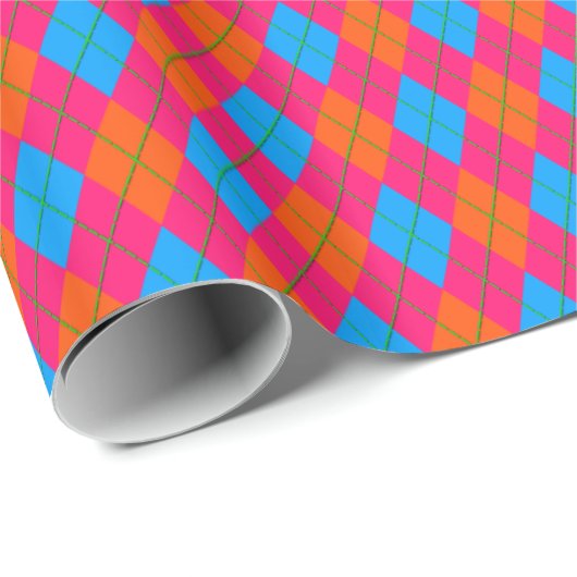 Crazy Kids Colors 12 Raute Geschenkpapier (Rolleneckpunkt)