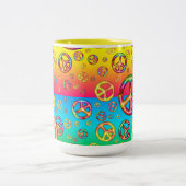 Crazy Kids Colors-PEACE OUT-2 Toned Tasse (Mittel)